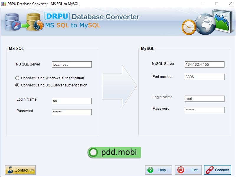 MSSQL to MySQL record migration utility converts Microsoft SQL record to MySQL 