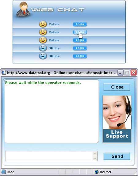 Multi Operators Live Chat screen shot