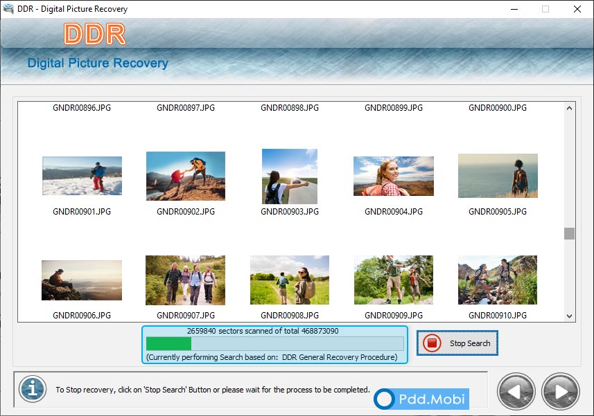 Digital Pictures Recovery Software Screenshot