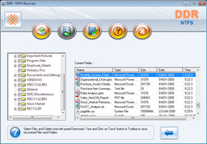 NTFS Partition Files Recovery Software Screenshot
