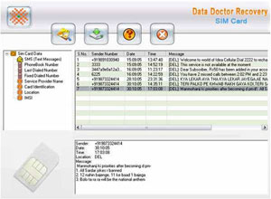 Sim Card Files Recovery Software Screenshot