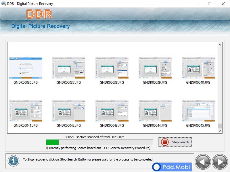 Screenshot of Digital Image Restoration Software