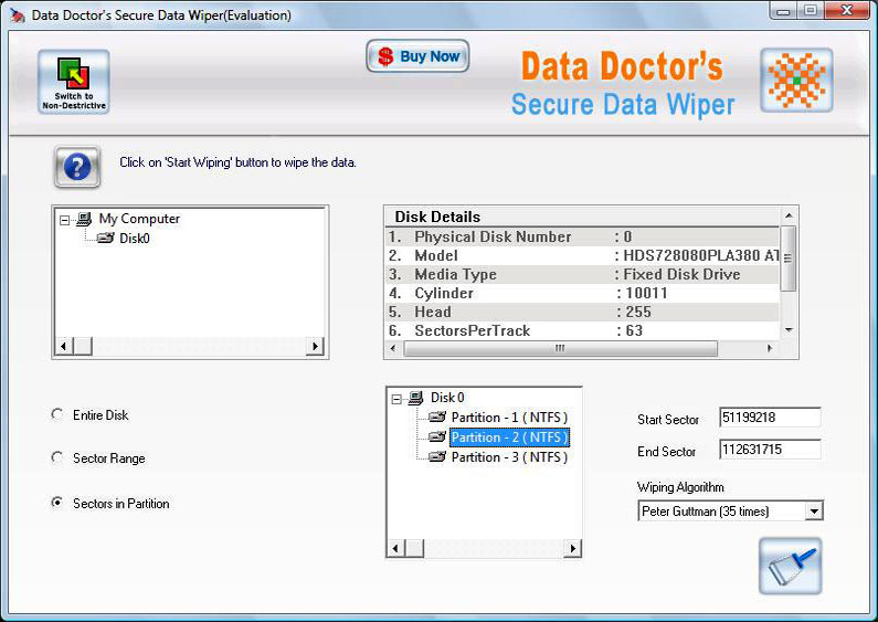 Data Wiping Software Screenshot