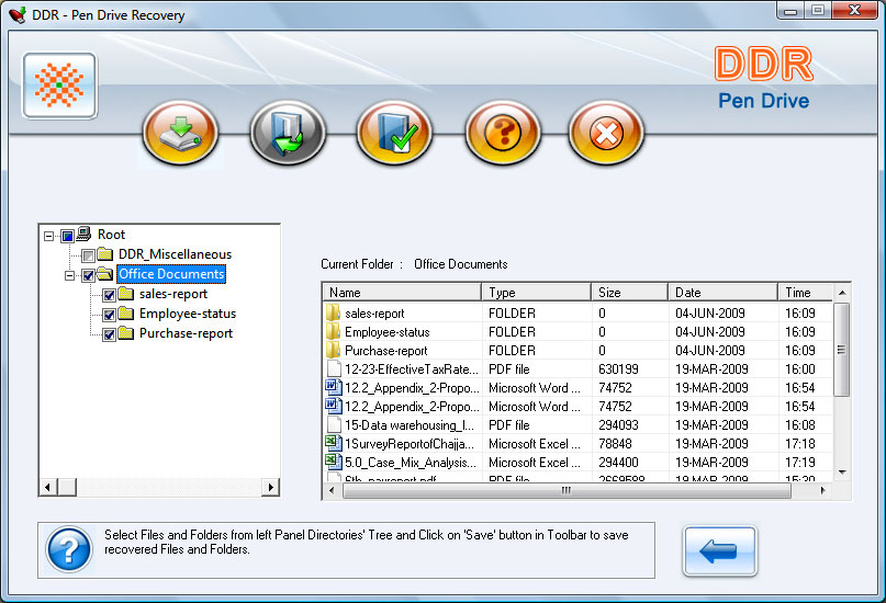 Memory Stick Files Recovery Software Screenshot